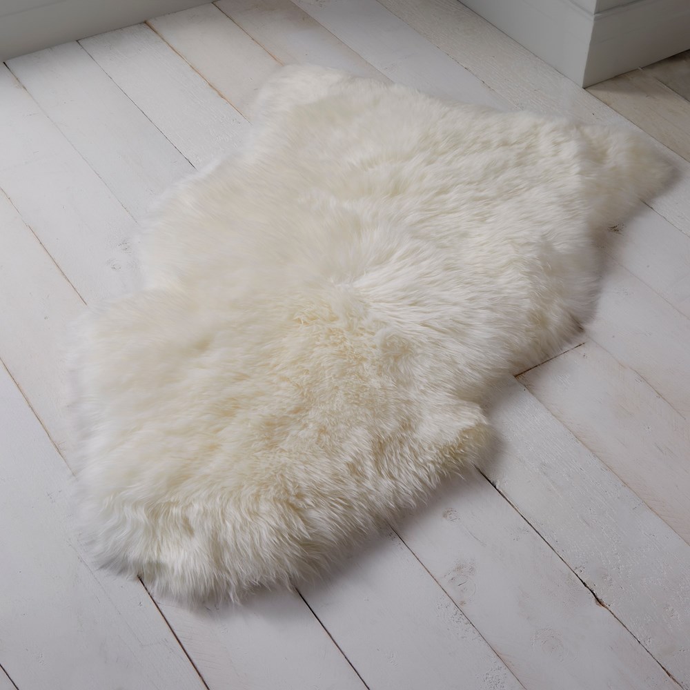 Sefton XXL New Zealand Sheepskin Rug in Natural White